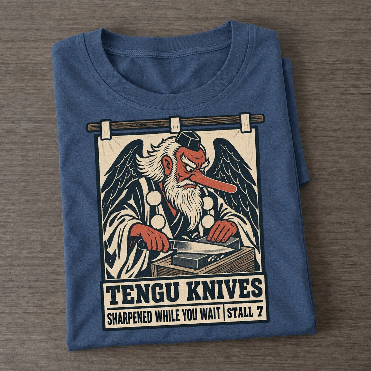 Tengu Knives Yokai Night Market Classic T-shirt – Twilight Navy