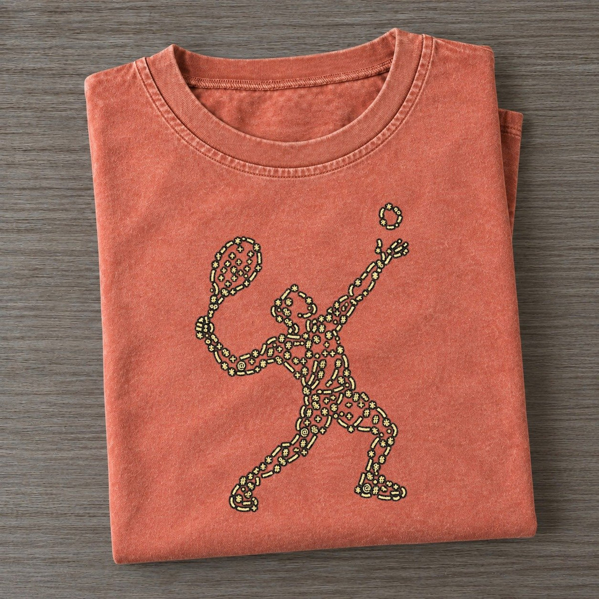 Racket Ball Orbit Vintage T-shirt – Terracotta