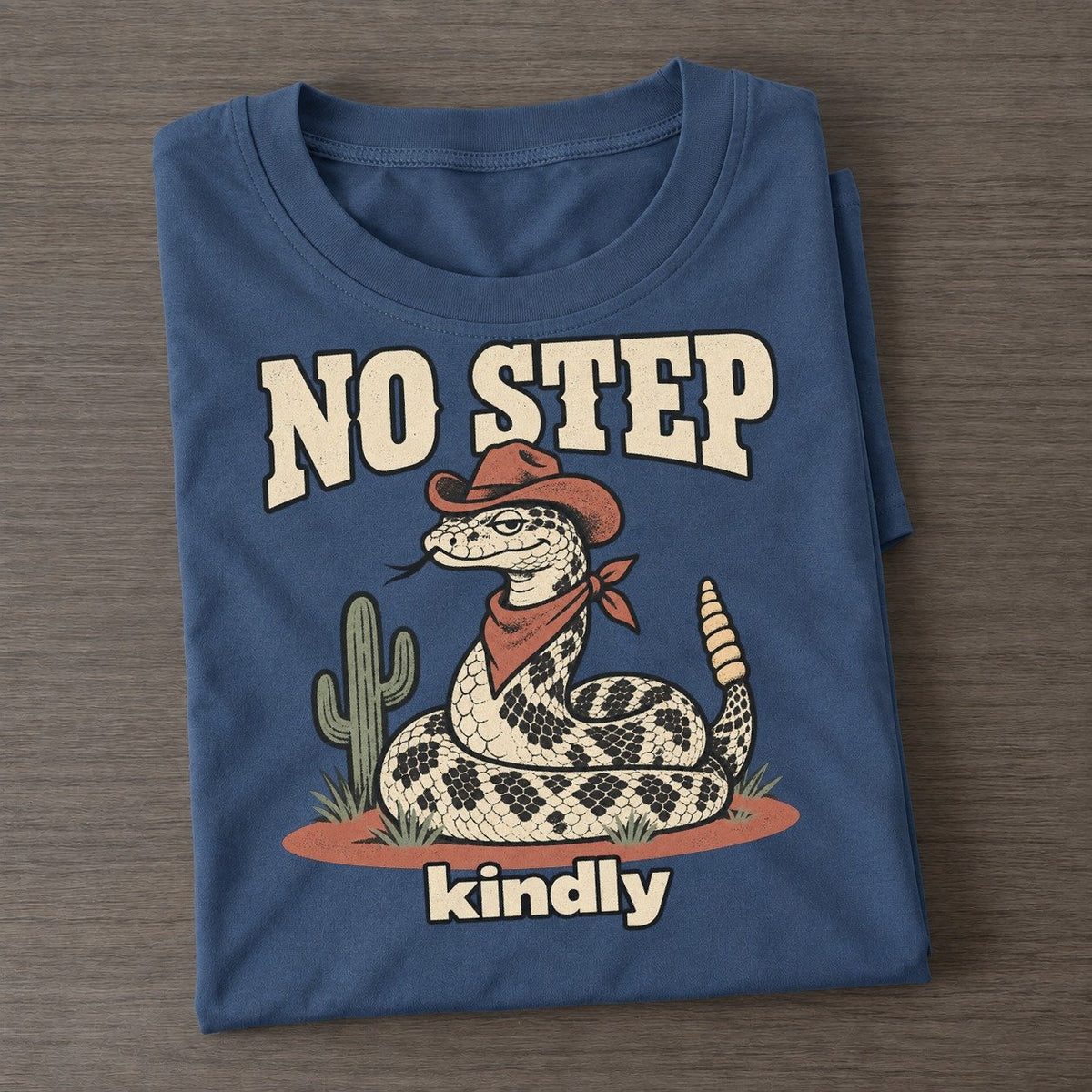 No Step Cowboy Critters Classic T-shirt – Twilight Navy