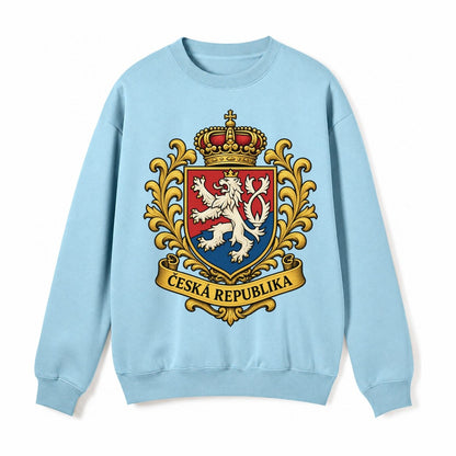 Czech Republic Lion Fleece Sweatshirt – Light Blue