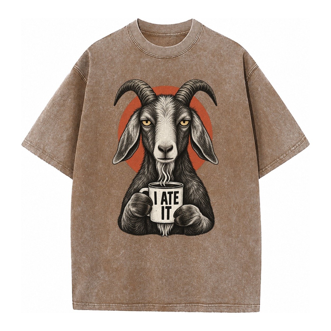 Goat Mug Truths Vintage T-shirt – Brown