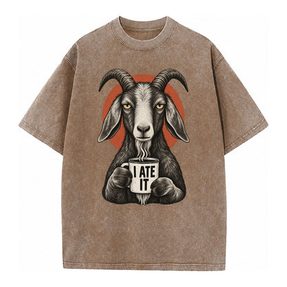 Goat Mug Truths Vintage T-shirt – Brown