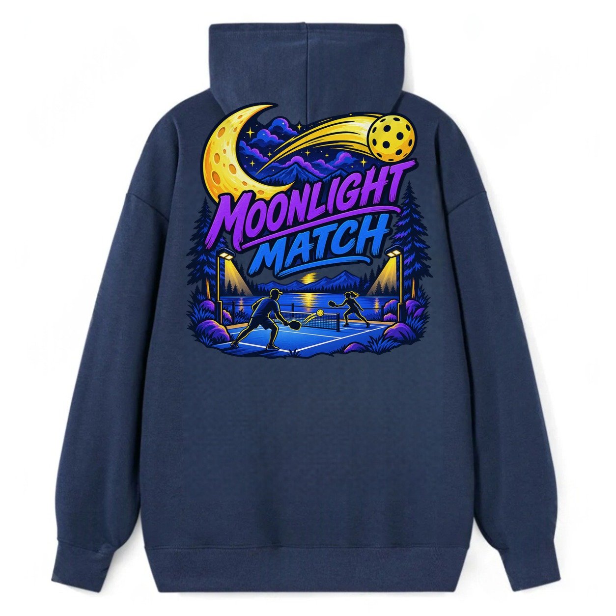 Moonlight Match Pickleball Life Classic Pullover Hoodie – Navy
