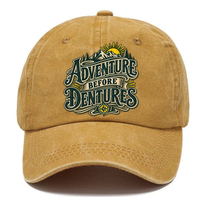 Adventure Before Dentures Retired Living Classic Cap – Golden Harvest