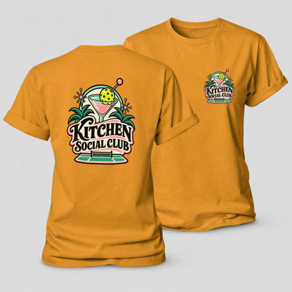 Kitchen Social Club Pickleball Life Women's Cotton T-Shirt – Ginger Yellow