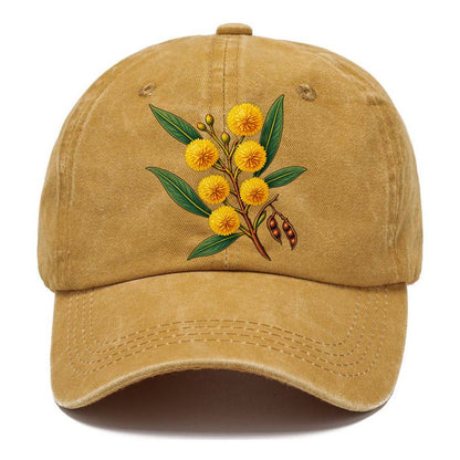 Golden Wattle Flowering Sprig Australia Cultural Icons Classic Cap – Golden Harvest