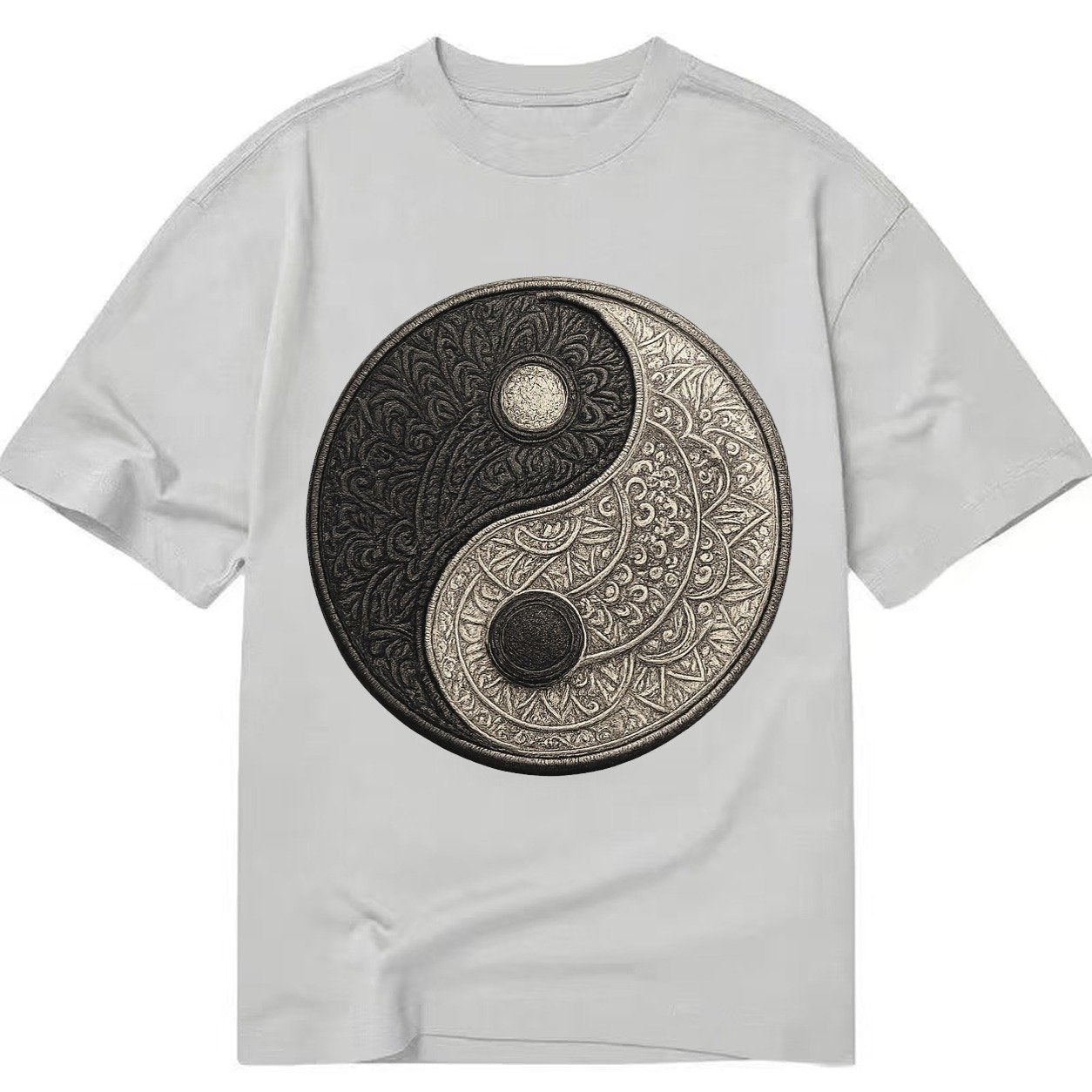 Mandala Yin Yang Classic T-shirt – Grey