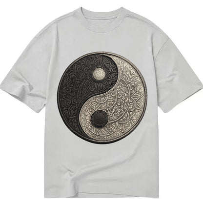 Mandala Yin Yang Classic T-shirt – Grey