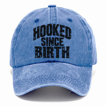 Hooked Since Birth Fishing Club Classic Cap – Summer Sky