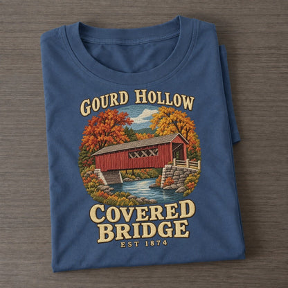 Covered Bridge Gourd Hollow Classic T-shirt – Twilight Navy