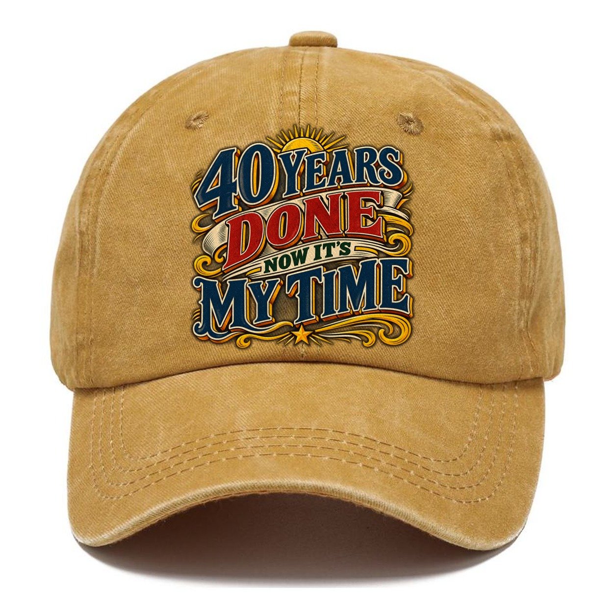 40 Years Done Now It S My Time Retired Living Classic Cap – Golden Harvest