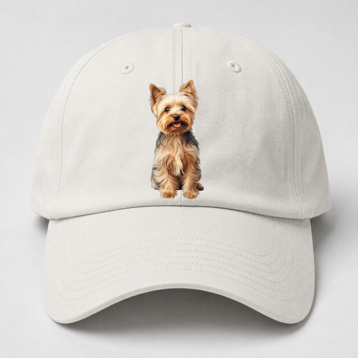 Yorkshire Terrier Dog Baseball Cap – Off White