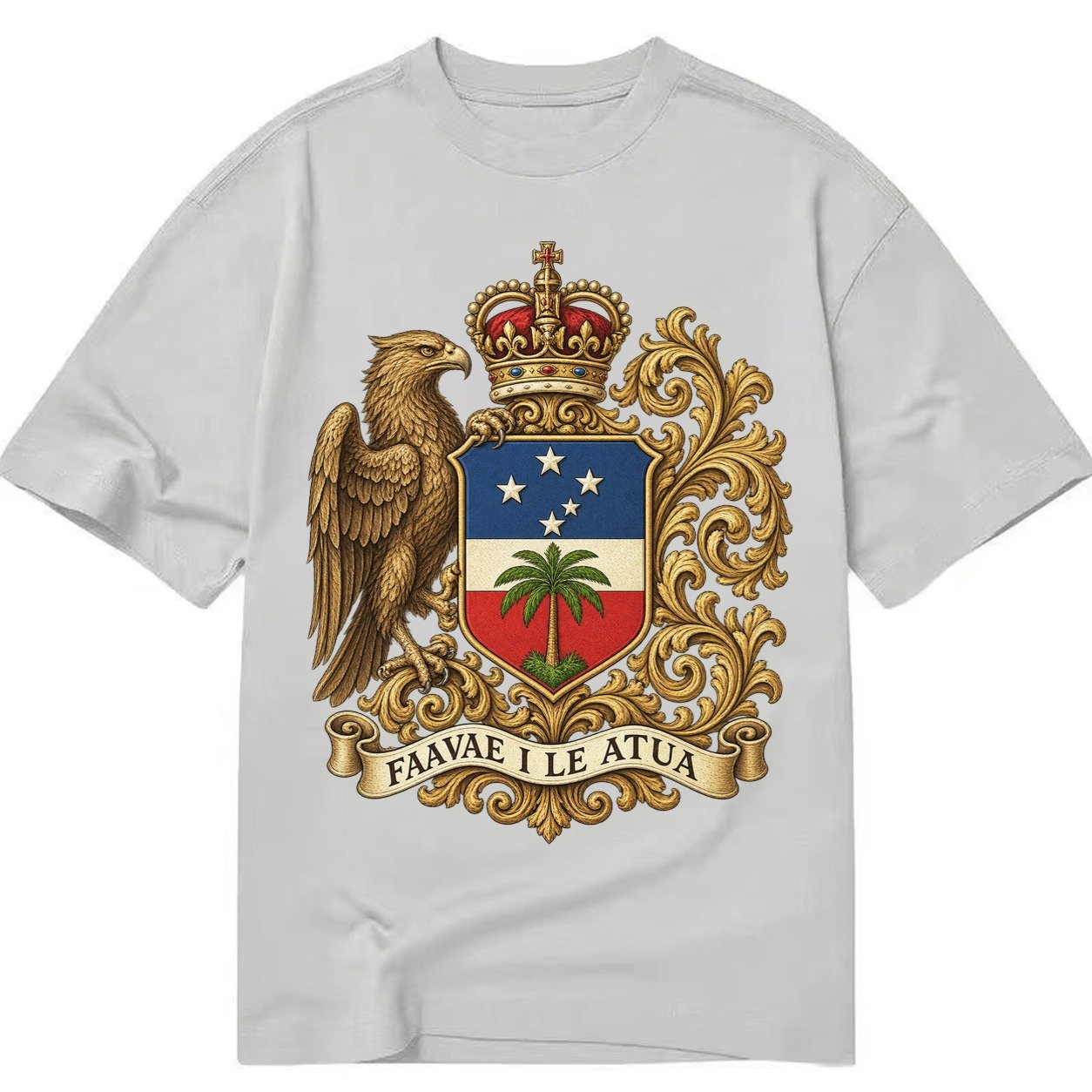 South Africa Springbok Emblem Springbok With Protea Green Go Classic T-shirt – Grey