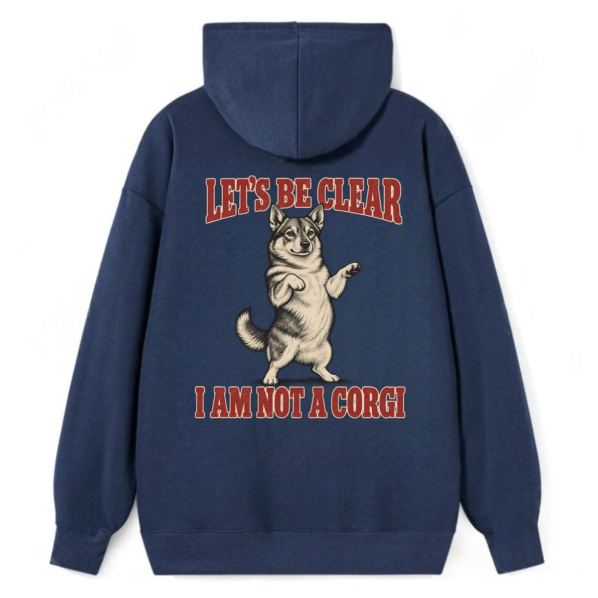 Swedish Vallhund Dog Declarations Classic Pullover Hoodie – Navy