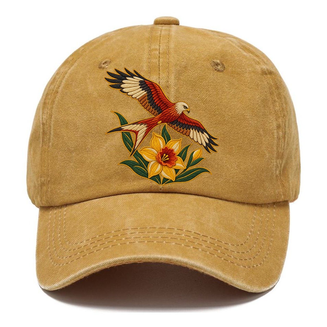 Welsh Daffodil And Red Kite Uk Culture Heritage Classic Cap – Golden Harvest