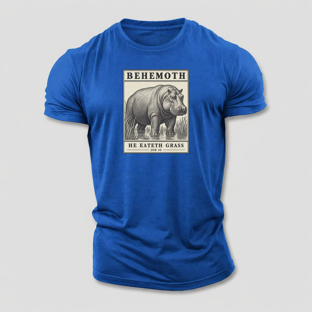 Behemoth Specimen Plate Creature Canticle Cotton T-Shirt – Royal Blue