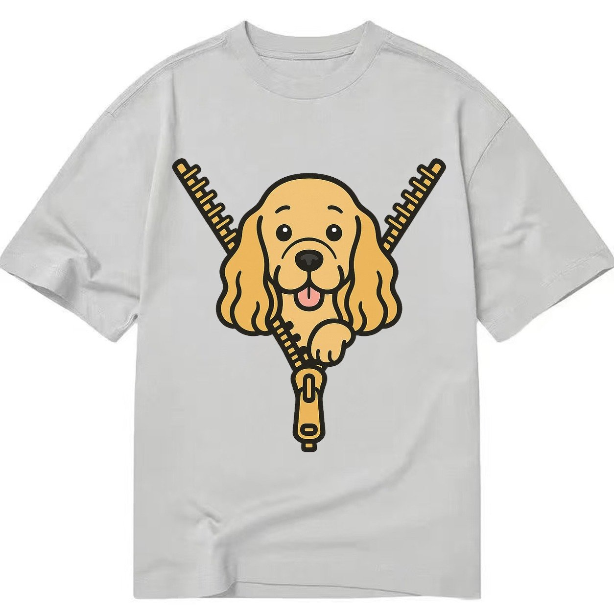 Cocker Spaniel Golden Or Buff Extremely Long Silky Ears Gent Classic T-shirt – Grey