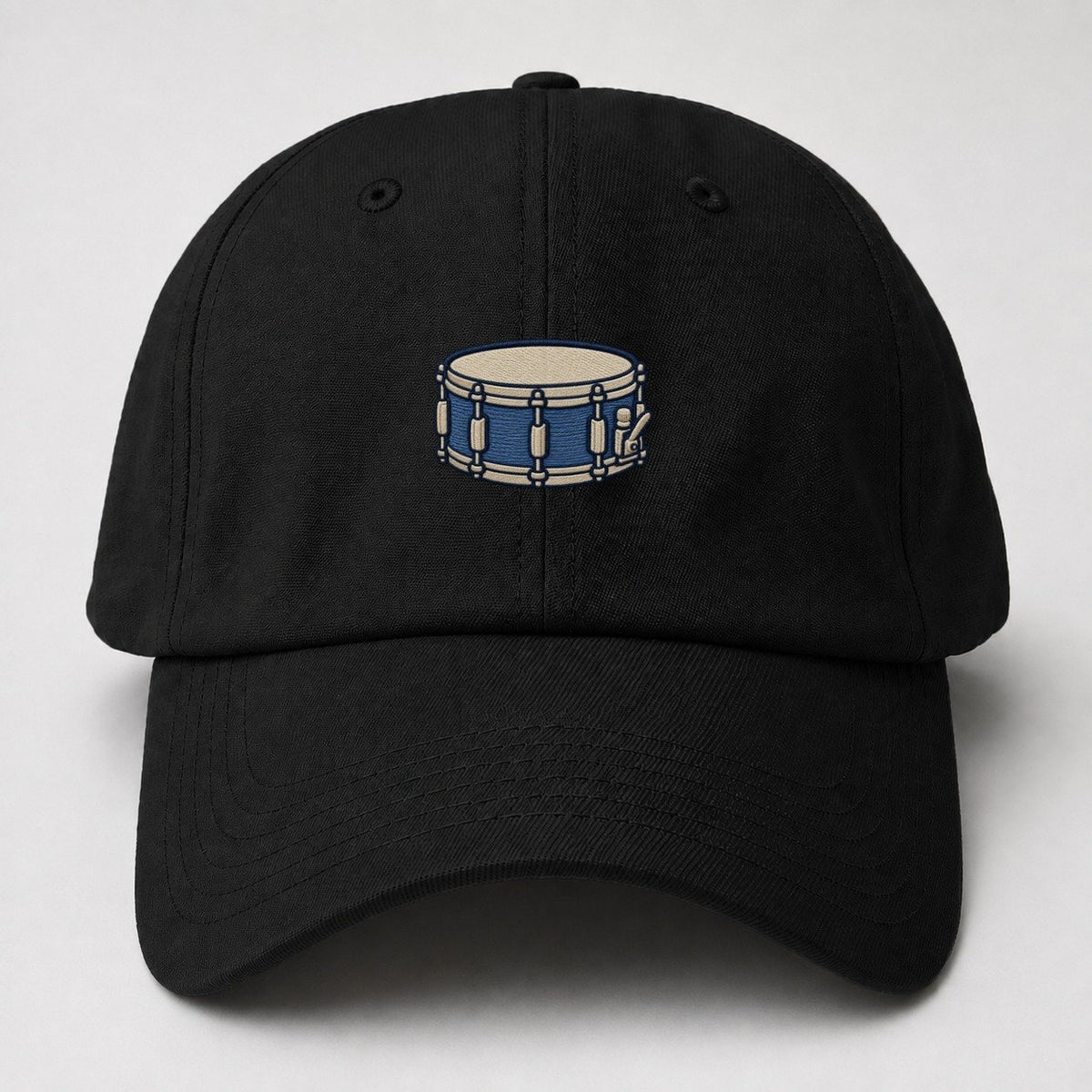 Snare Drum Tiny Solo Marks Baseball Cap – Black