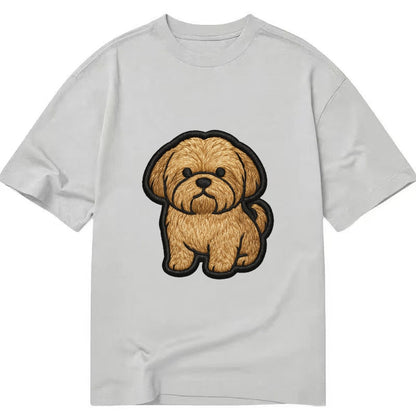 Shih Tzu Full Body Embroidered Portrait 6f81e9 Classic T-shirt – Grey