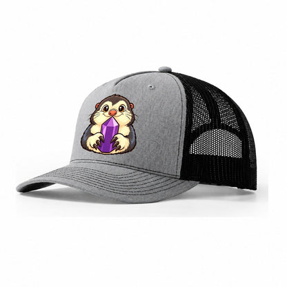 Pocket Thief Mole Rocks And Minerals Trucker Hat – Sport Grey Black