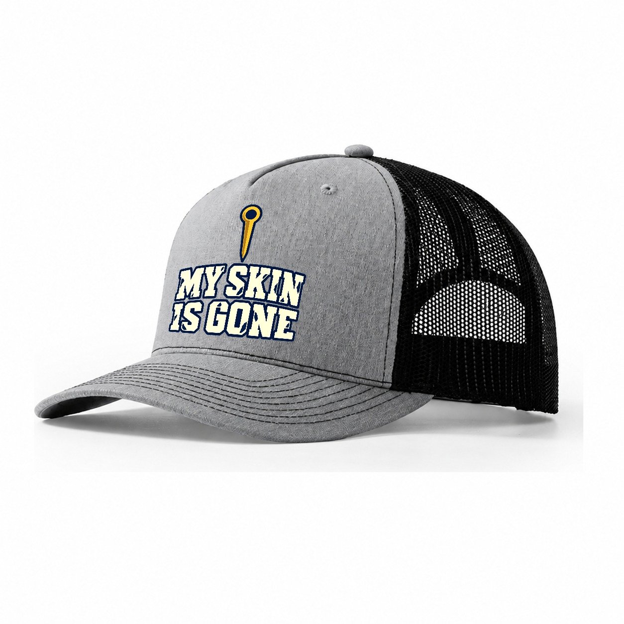 My Skin Is Gone Rock Climbing Trucker Hat – Sport Grey Black