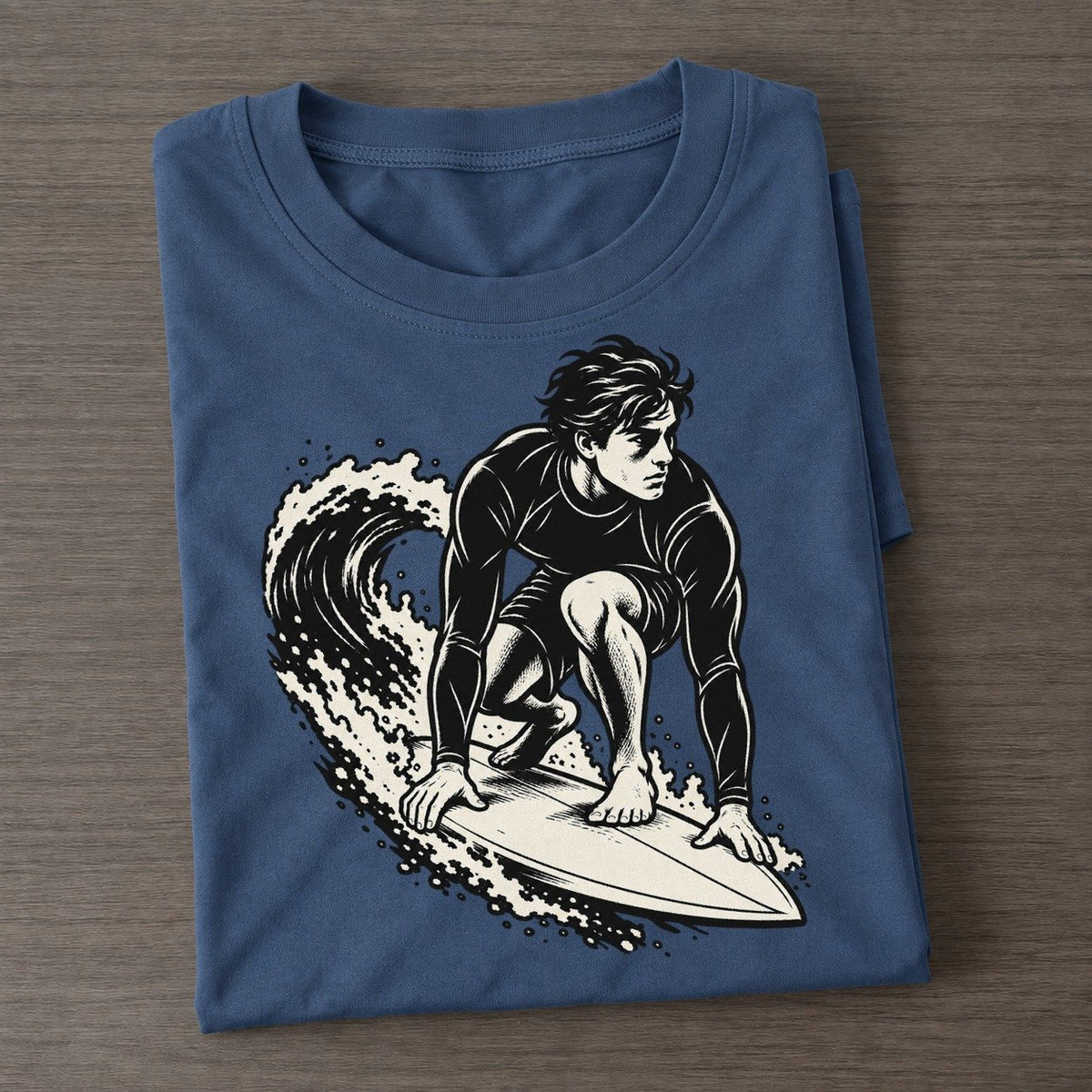 Surfer Low Takeoff Global Sports Ink Figures Classic T-shirt – Twilight Navy