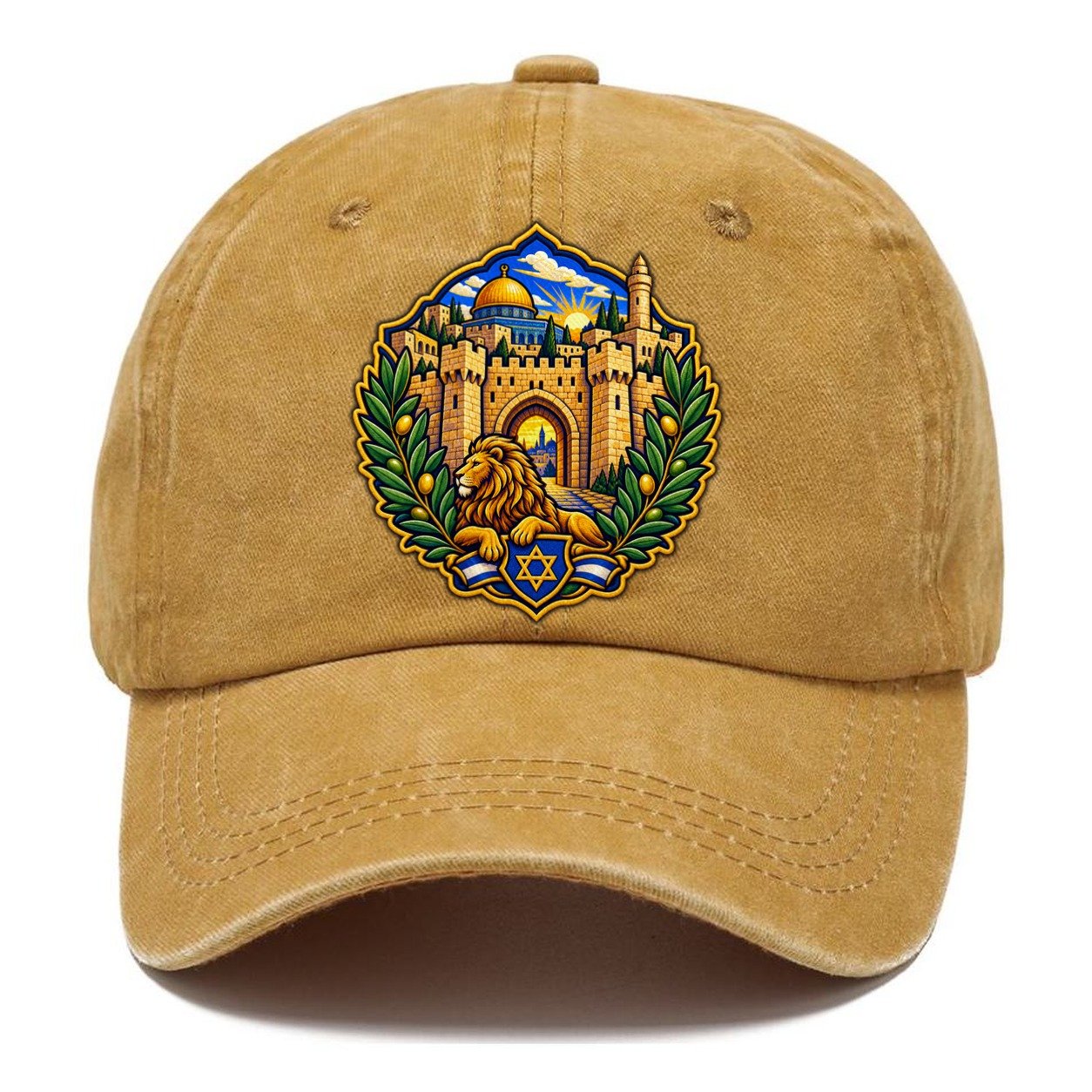 Jerusalem Stone Badge Jerusalem Classic Cap – Golden Harvest