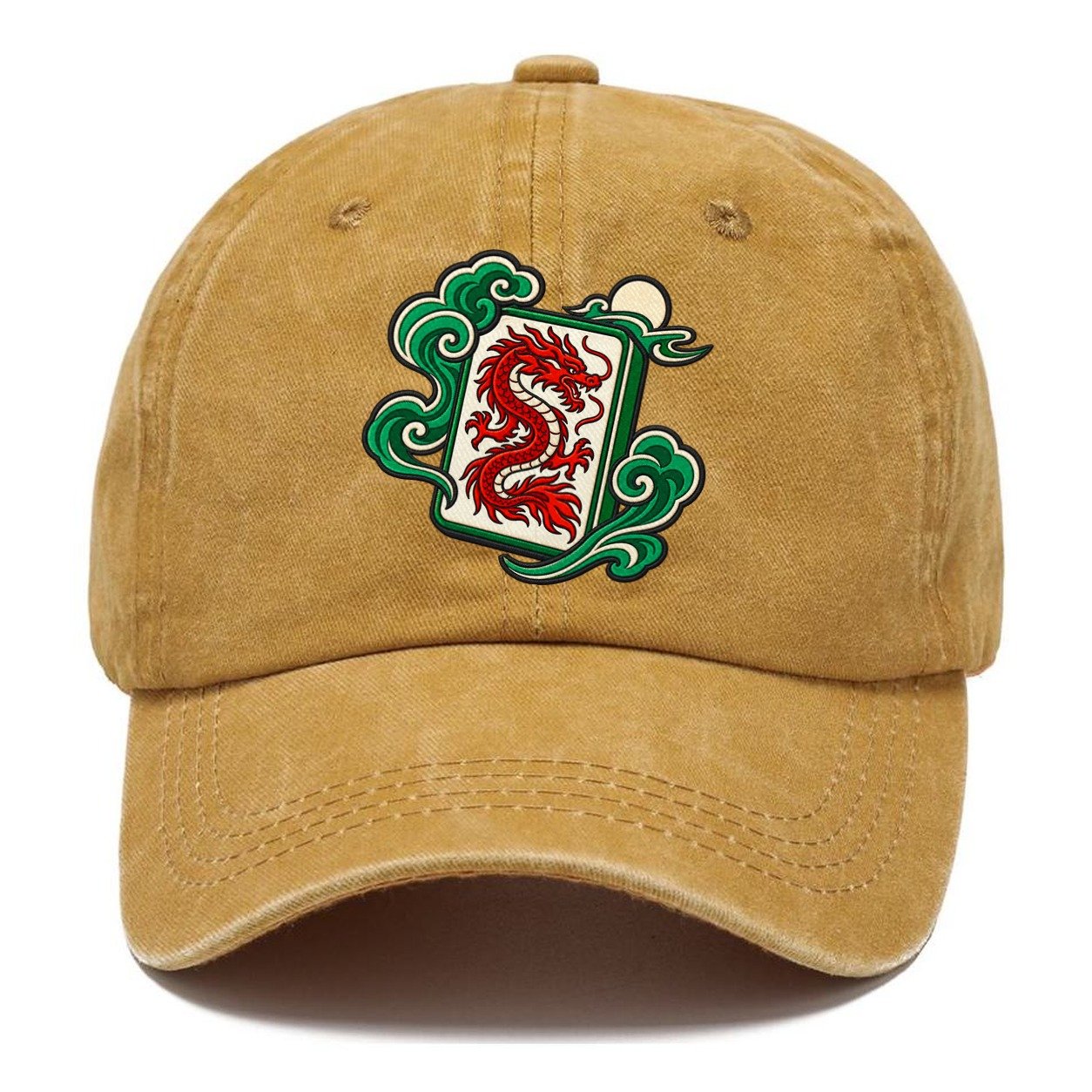 Red Dragon Mahjong Game Night Classic Cap – Golden Harvest