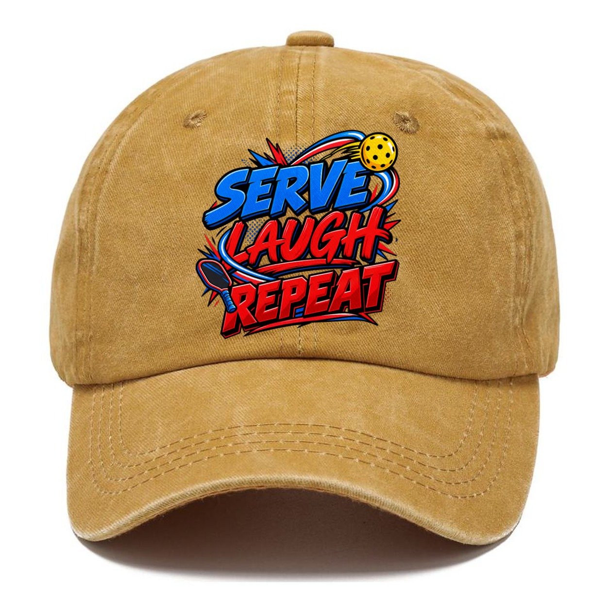 Serve Laugh Repeat Pickleball Life Classic Cap – Golden Harvest