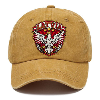 Latvia Retro Badge Country Logos Classic Cap – Golden Harvest
