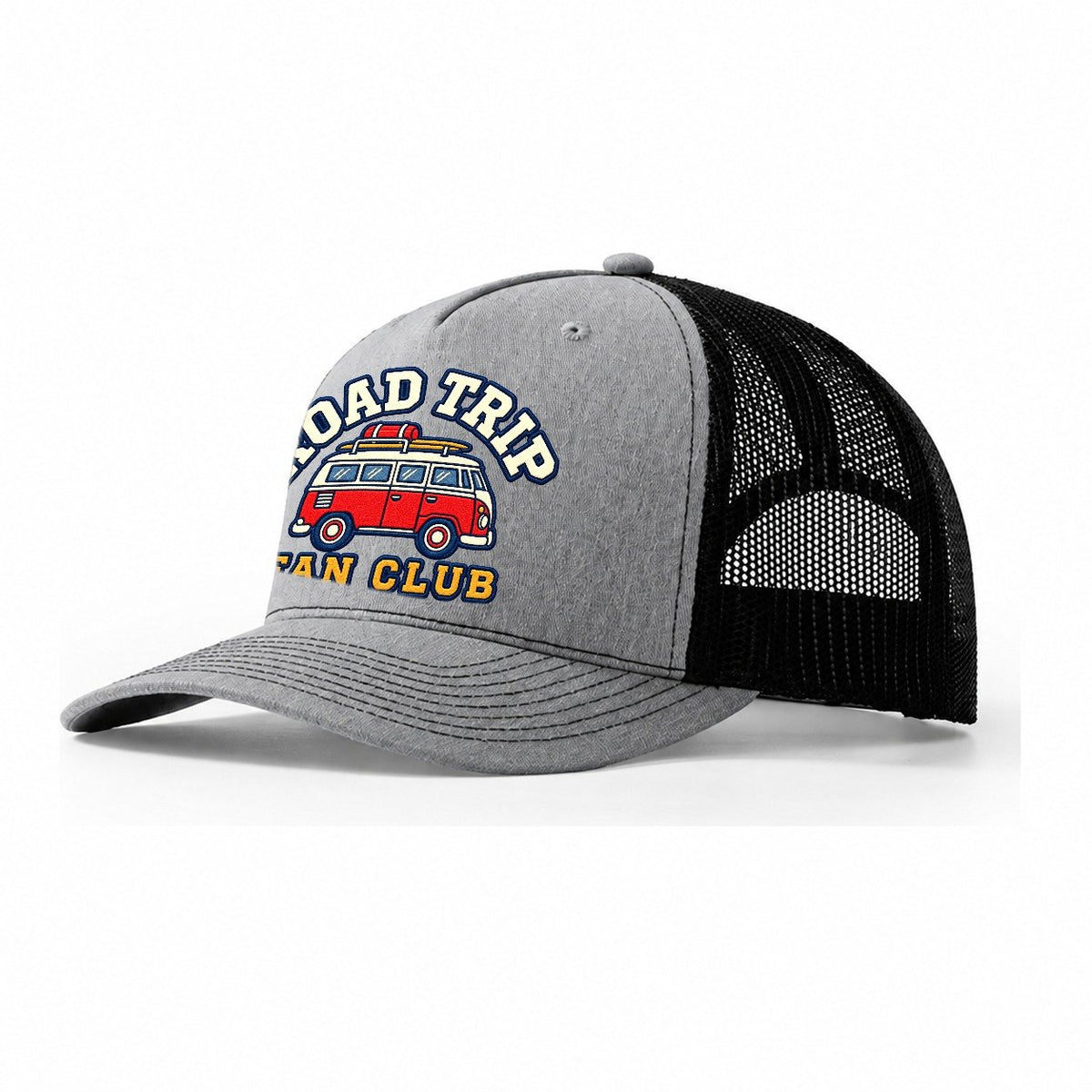 Road Trip Fan Club Trucker Hat – Sport Grey Black