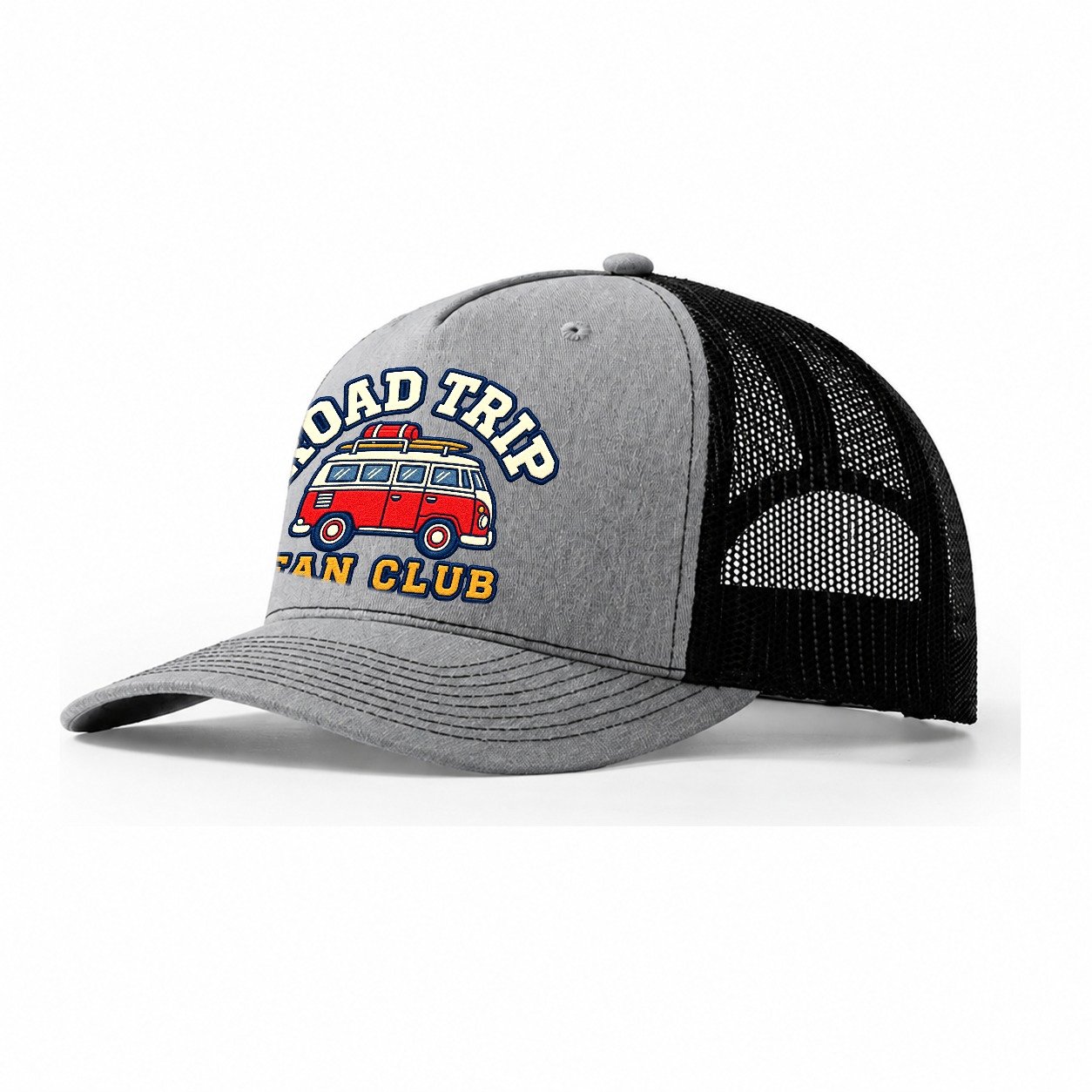 Road Trip Fan Club Trucker Hat – Sport Grey Black