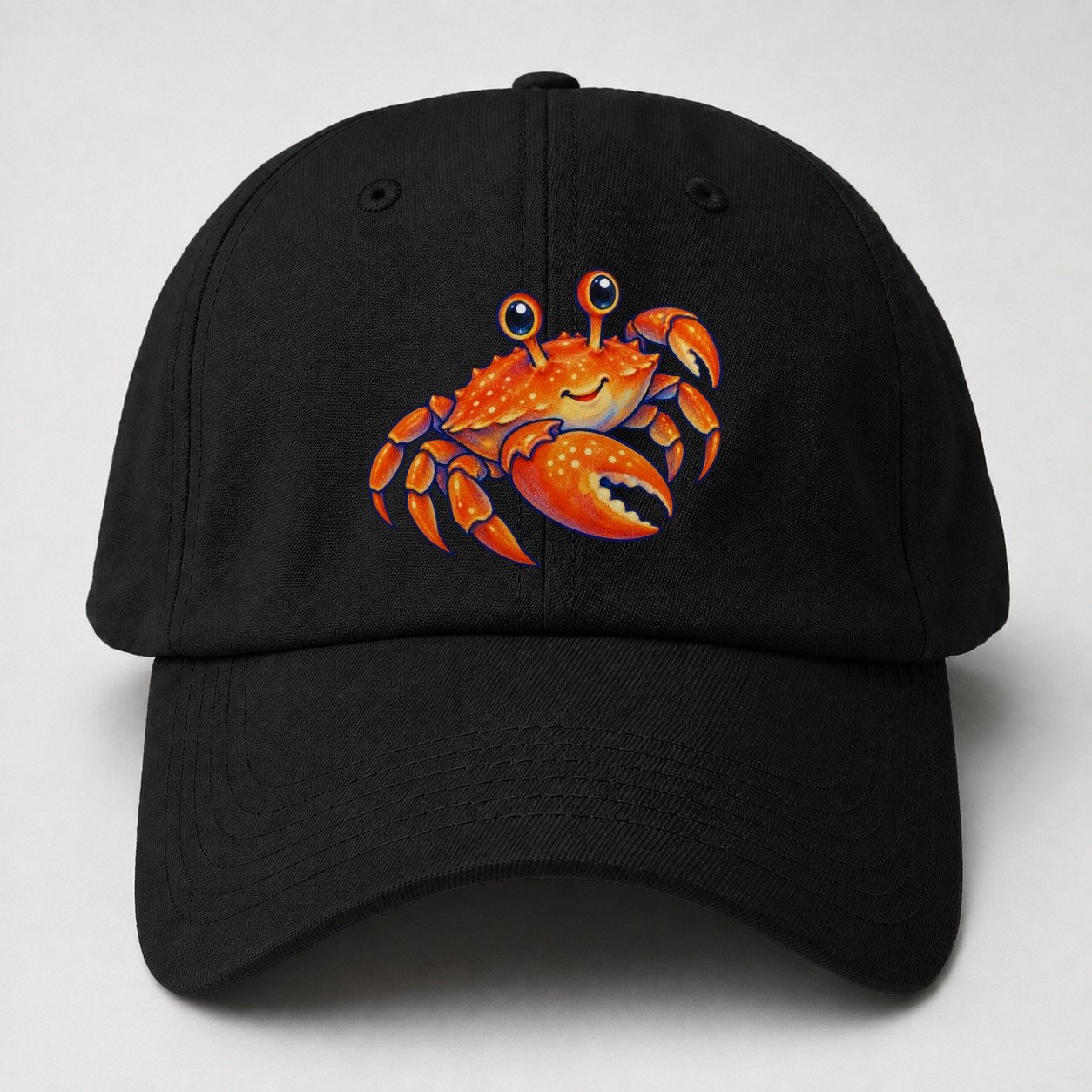 Crab Side Scuttle Sea Sprite Baseball Cap – Black