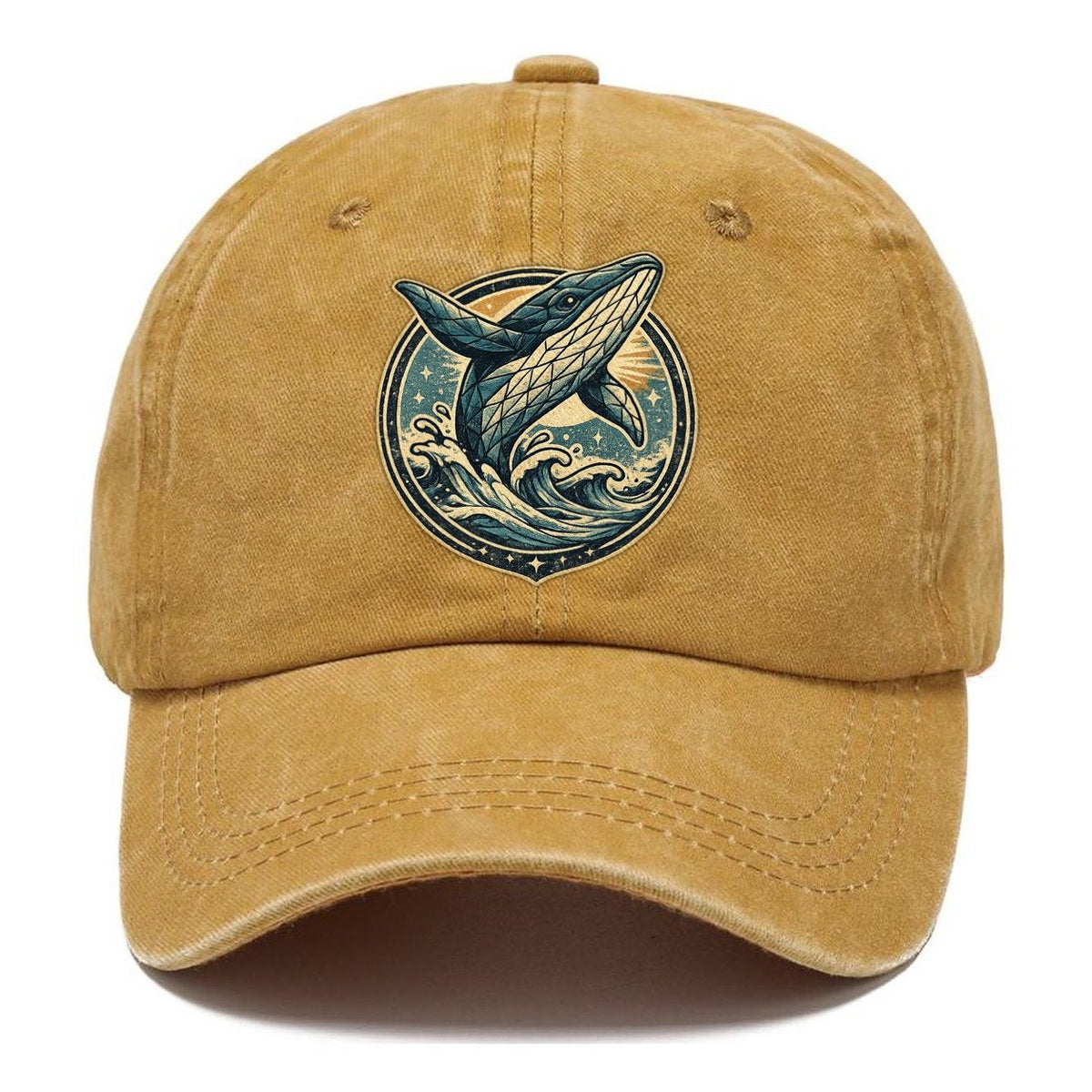 Vintage Whale Ocean Waves Classic Cap – Golden Harvest