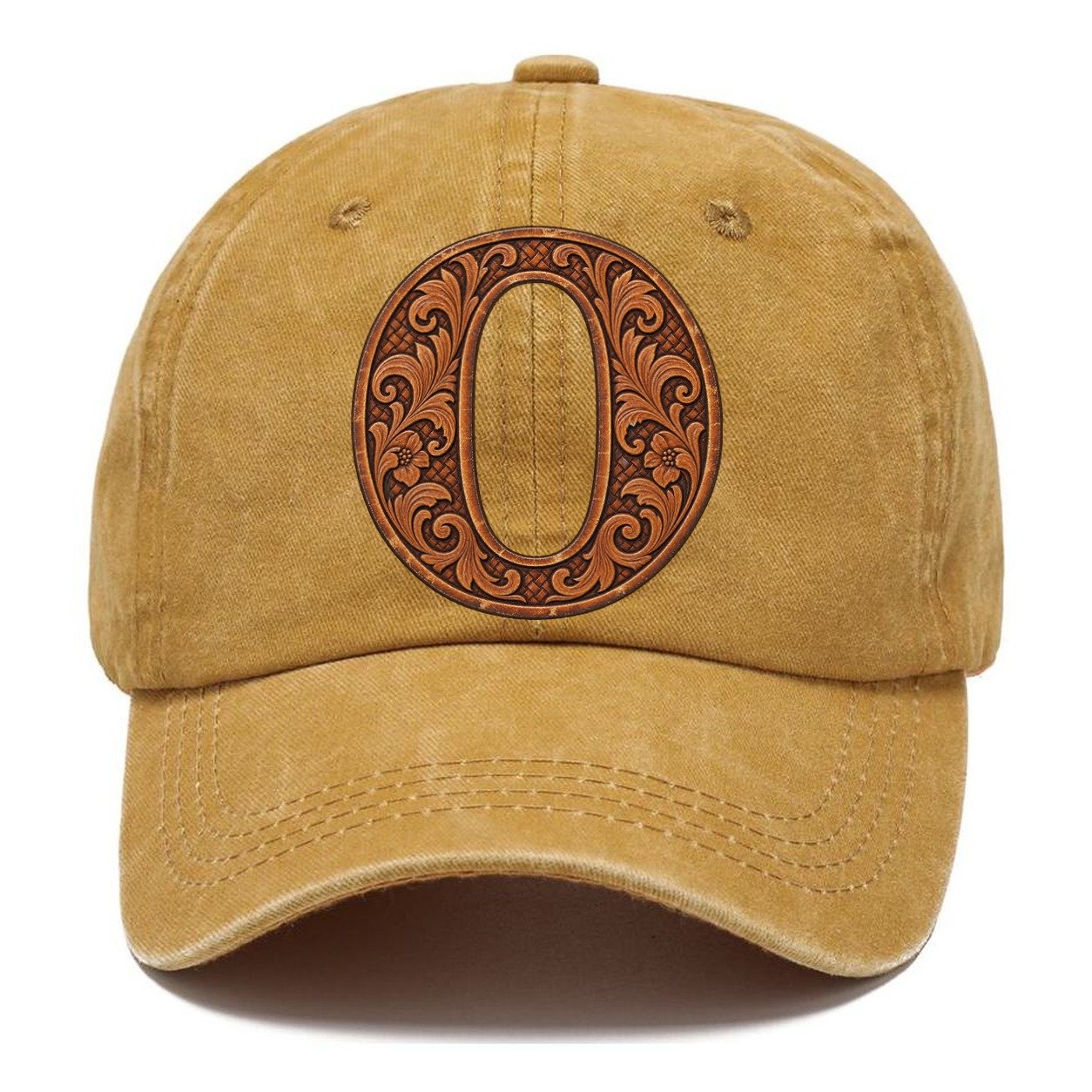 Tooled Leather O Monogram Classic Cap – Golden Harvest