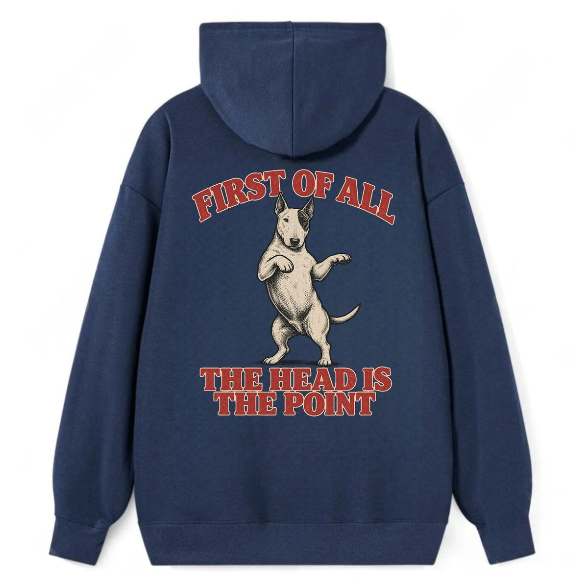 Bull Terrier Dog Declarations Classic Pullover Hoodie – Navy