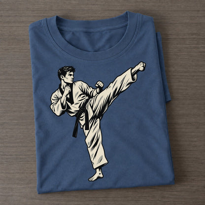 Taekwondo Roundhouse Kick Global Sports Ink Figures Classic T-shirt – Twilight Navy