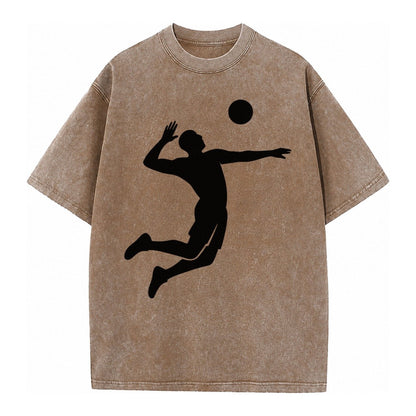 Volleyball Spike Vintage T-shirt – Brown