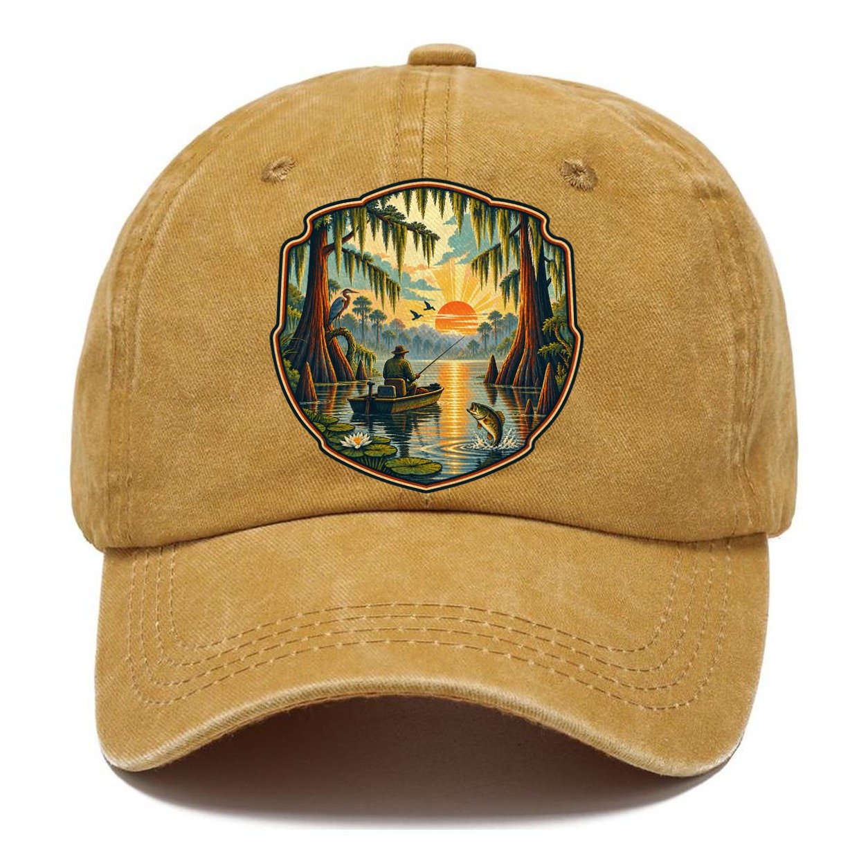 Bayou Cypress Still Water Fishing Club Classic Cap – Golden Harvest
