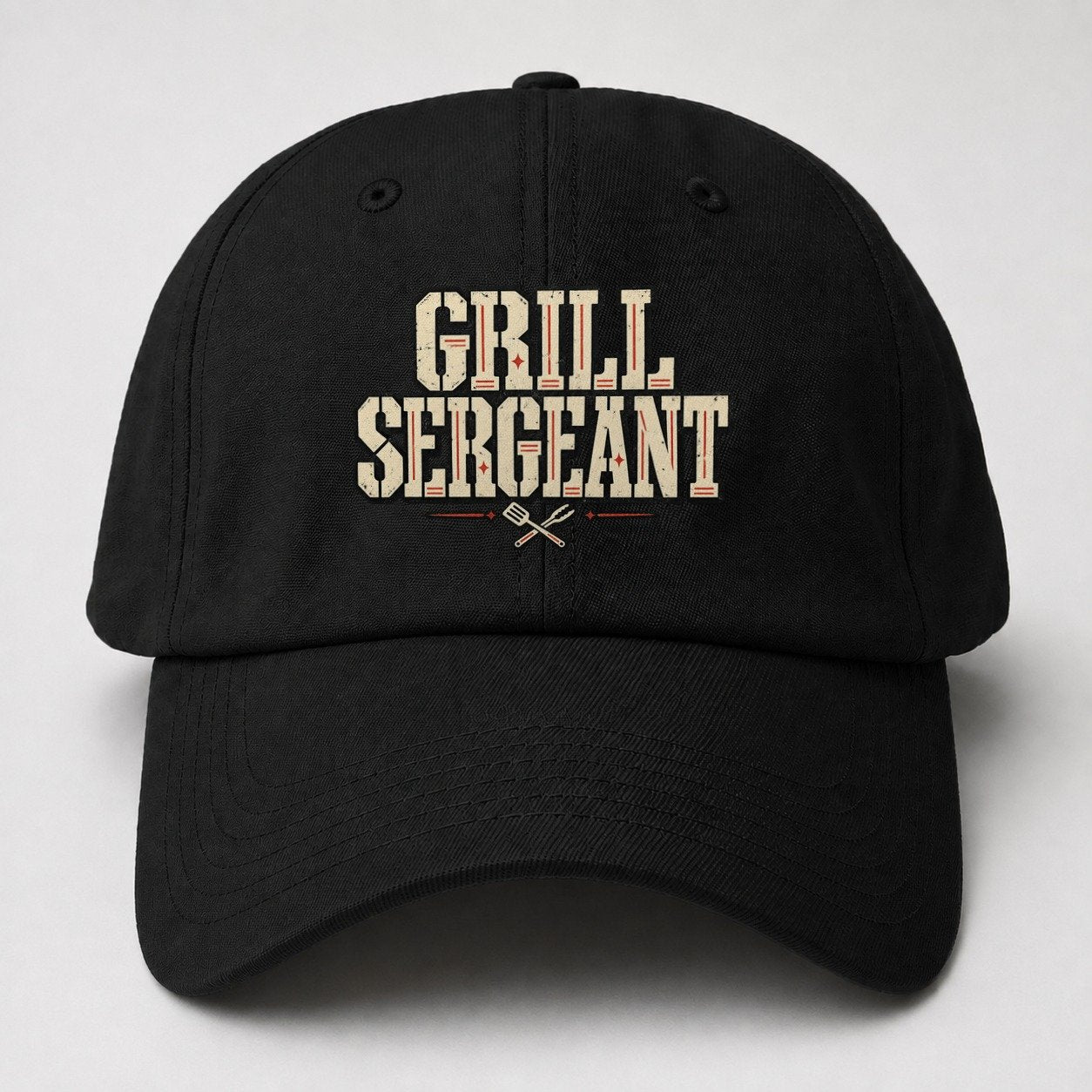 Grill Sergeant American Wit Baseball Cap – Black