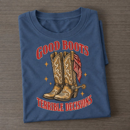 Terrible Decisions Unhinged Affirmations Classic T-shirt – Twilight Navy
