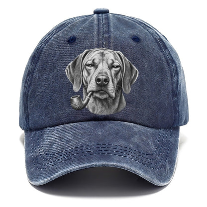 Rhodesian Ridgeback A Classic Tobacco Pipe Smoking Dogs Smoking Dogs Portraits Classic Cap – Twilight Navy