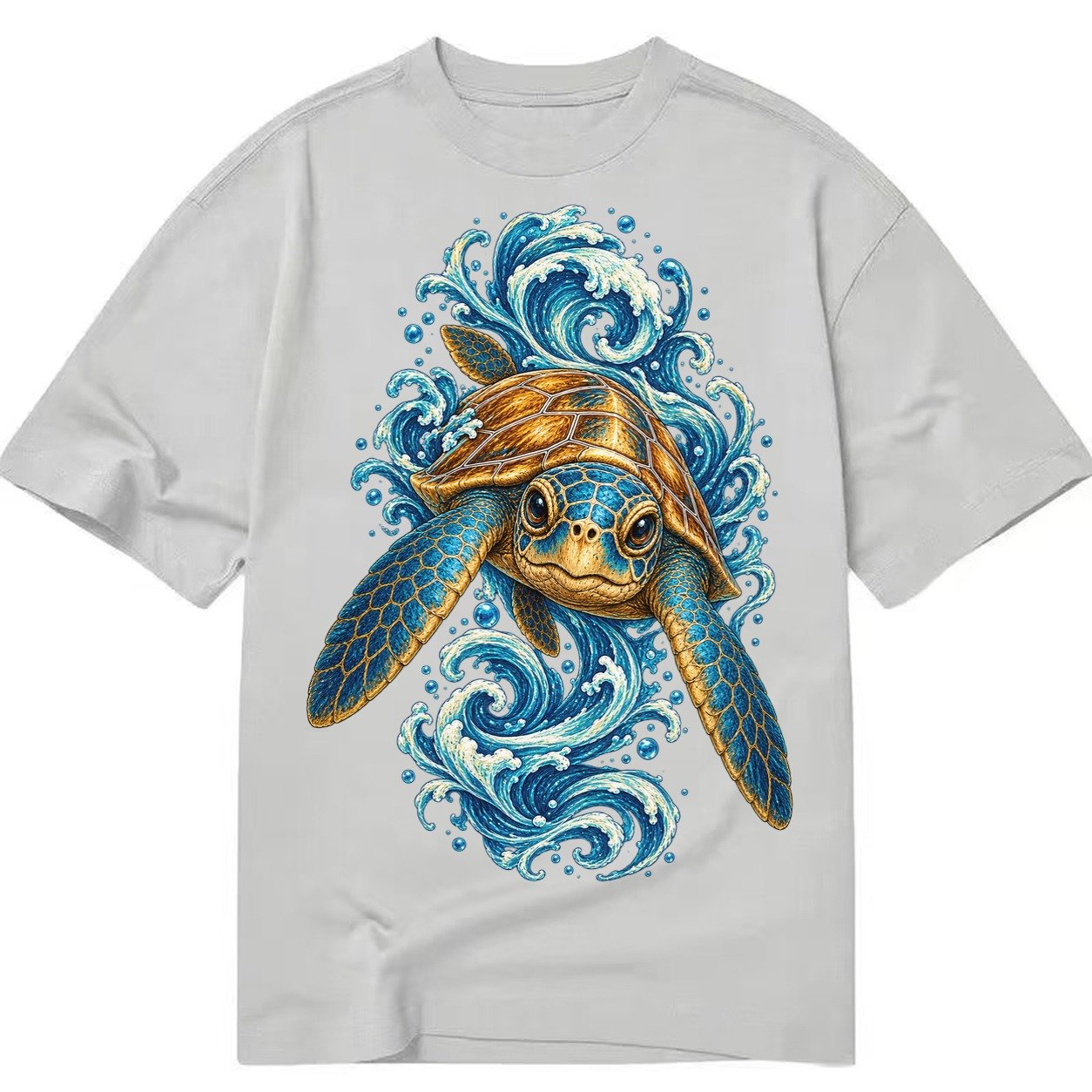 Ornate Sea Turtle Classic T-shirt – Grey