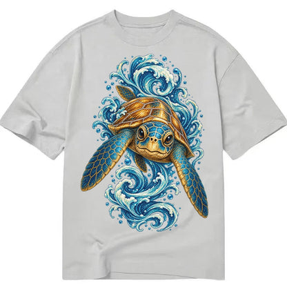 Ornate Sea Turtle Classic T-shirt – Grey
