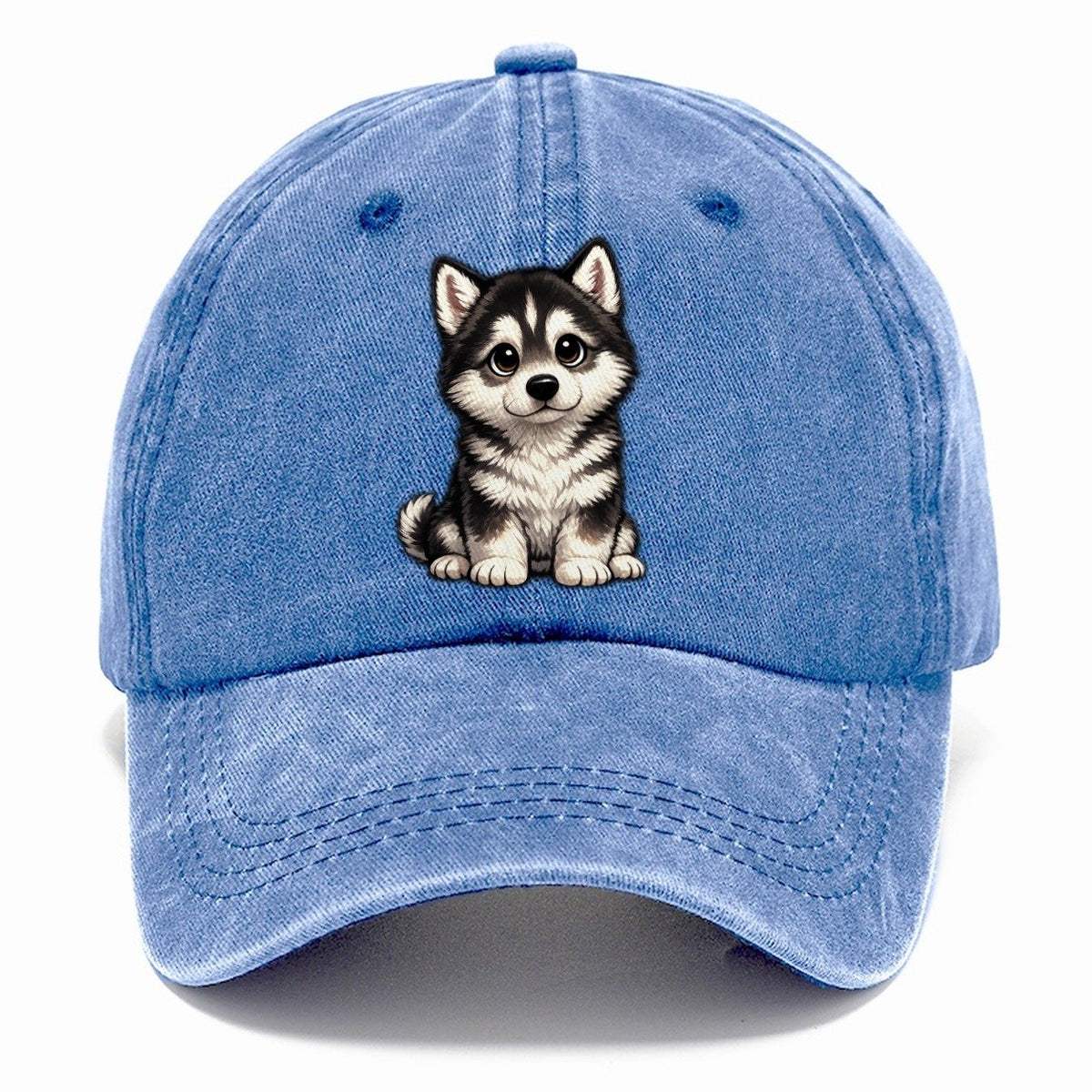 Alaskan Malamute Sitting Sweetheart Classic Cap – Summer Sky