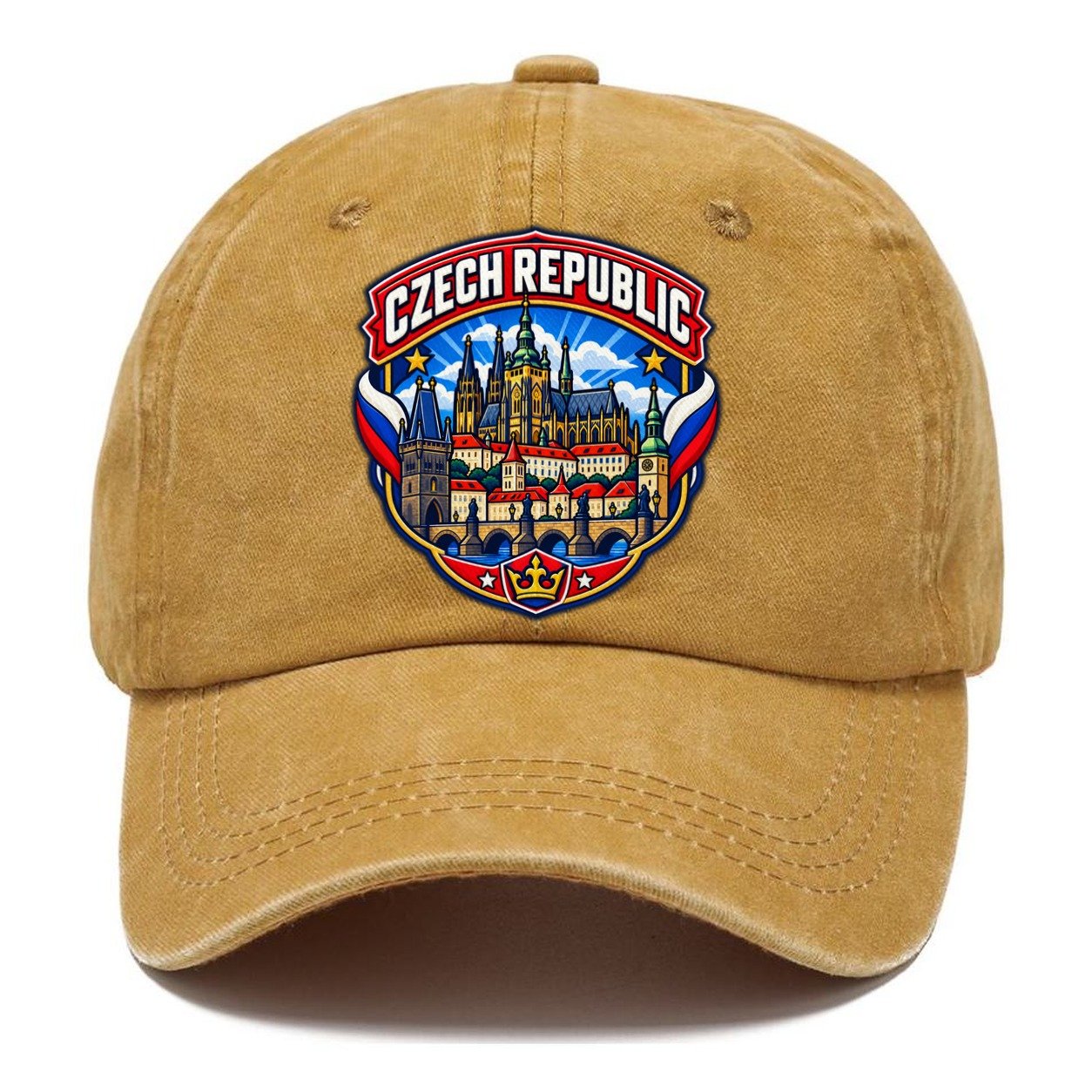 Czech Republic Retro Badge Country Logos Classic Cap – Golden Harvest