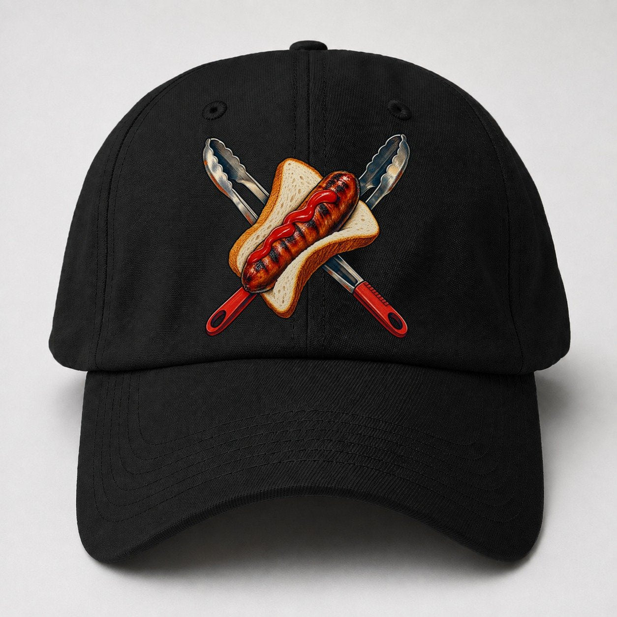 Sausage Sizzle Bread And Tongs Australia Cultural Icons Baseball Cap – Black
