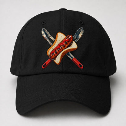 Sausage Sizzle Bread And Tongs Australia Cultural Icons Baseball Cap – Black