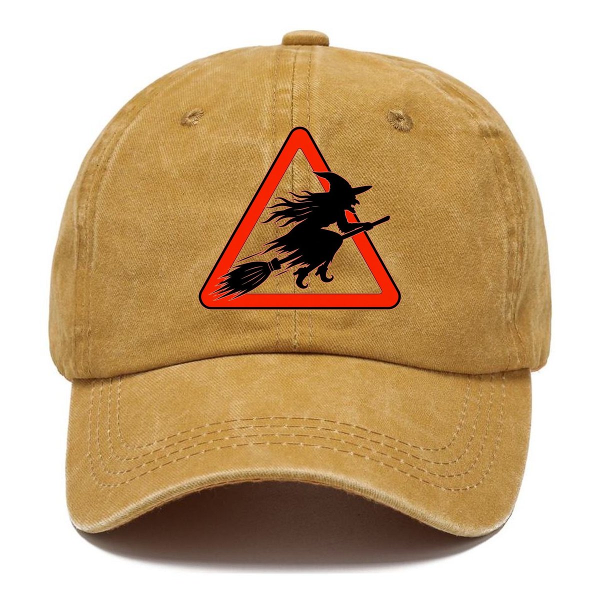Witch Crossing Warning Sign Classic Cap – Golden Harvest