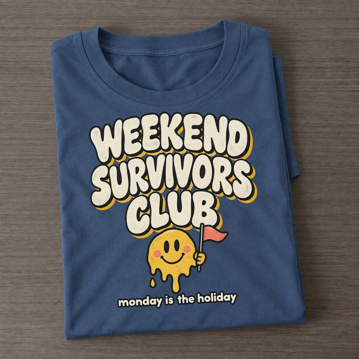 Weekend Warriors Running On Fumes Club Classic T-shirt – Twilight Navy